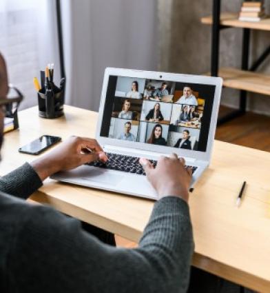 Student on laptop