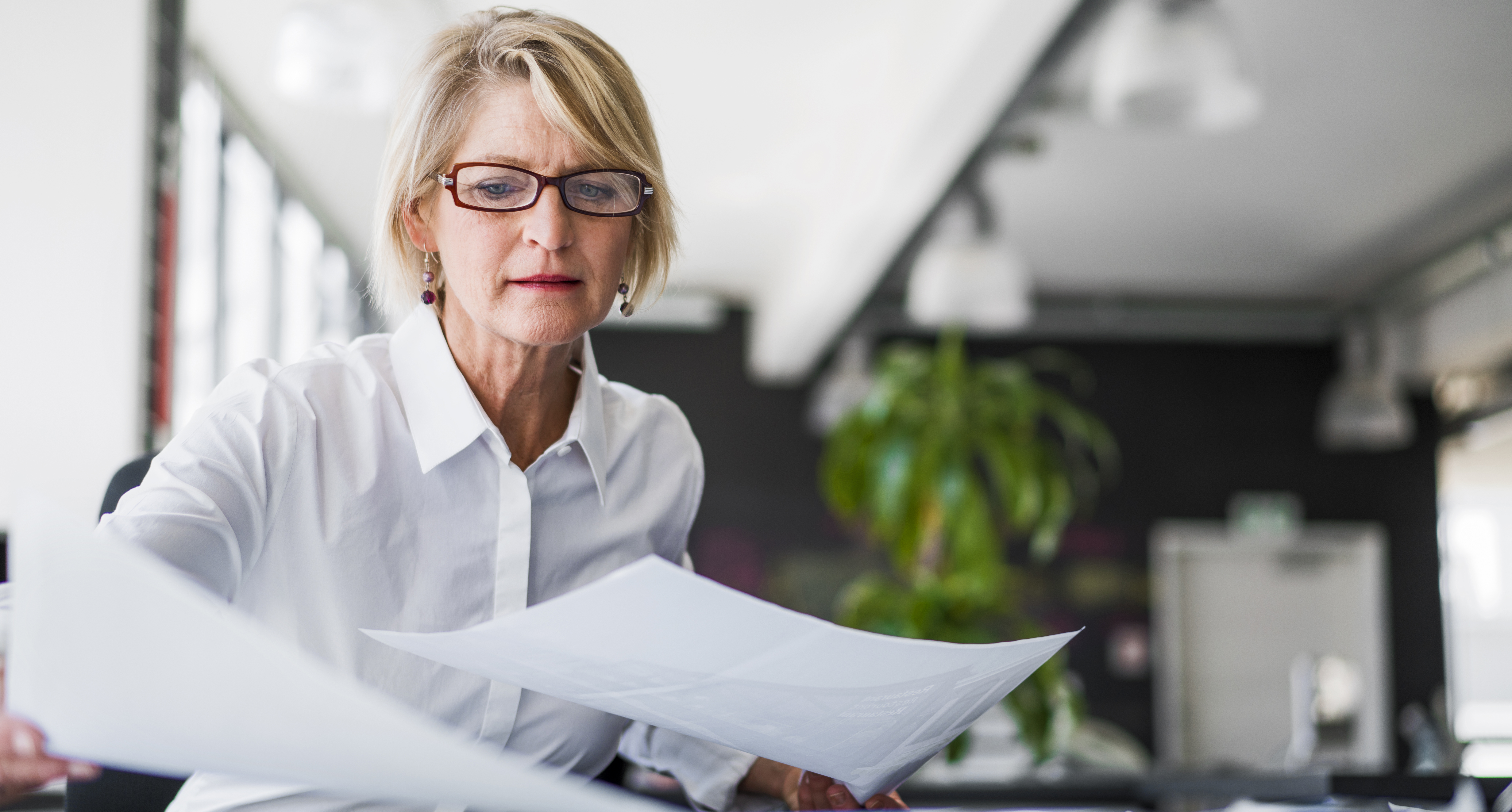 Lady working at desk