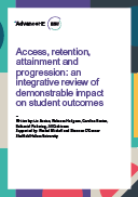 Access, retention, attainment and progression: an integrative review of demonstrable impact on student outcomes